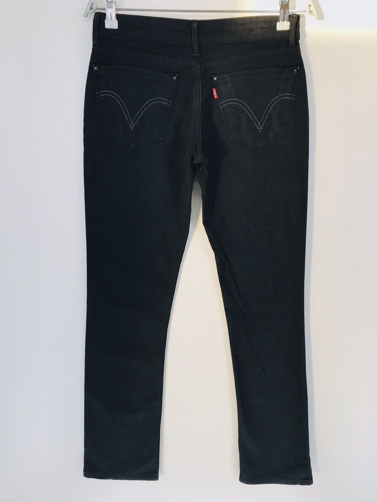 Vintage Levi's 470 Women Dark Grey Regular Straight Fit Jeans Size W28 L34