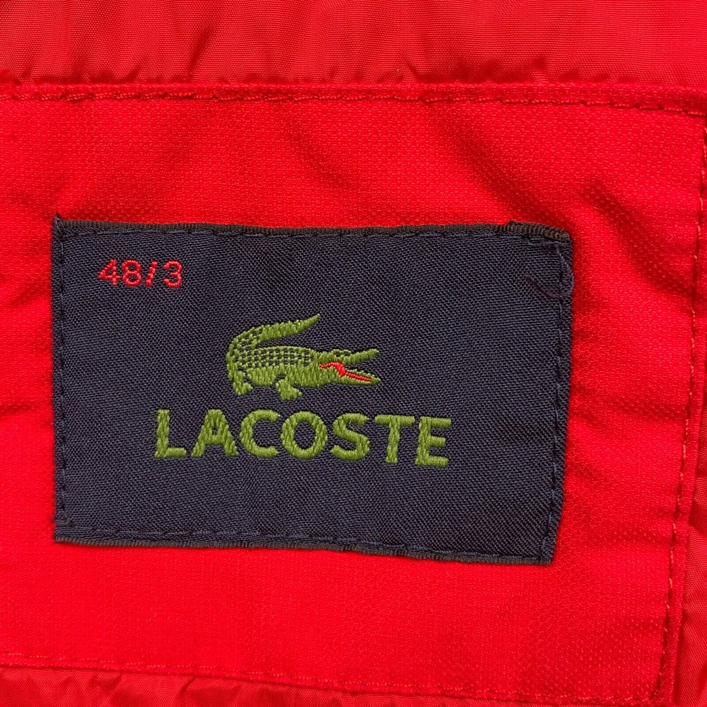 LACOSTE Red Padded Jacket Coat Size FR 3 EU 48 UK/US 38