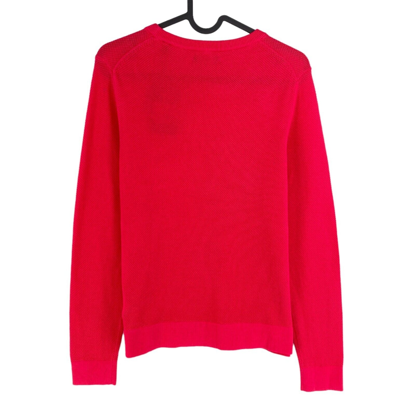 GANT Reddish Pink Cotton Pique Crew Neck Sweater Jumper Size XS