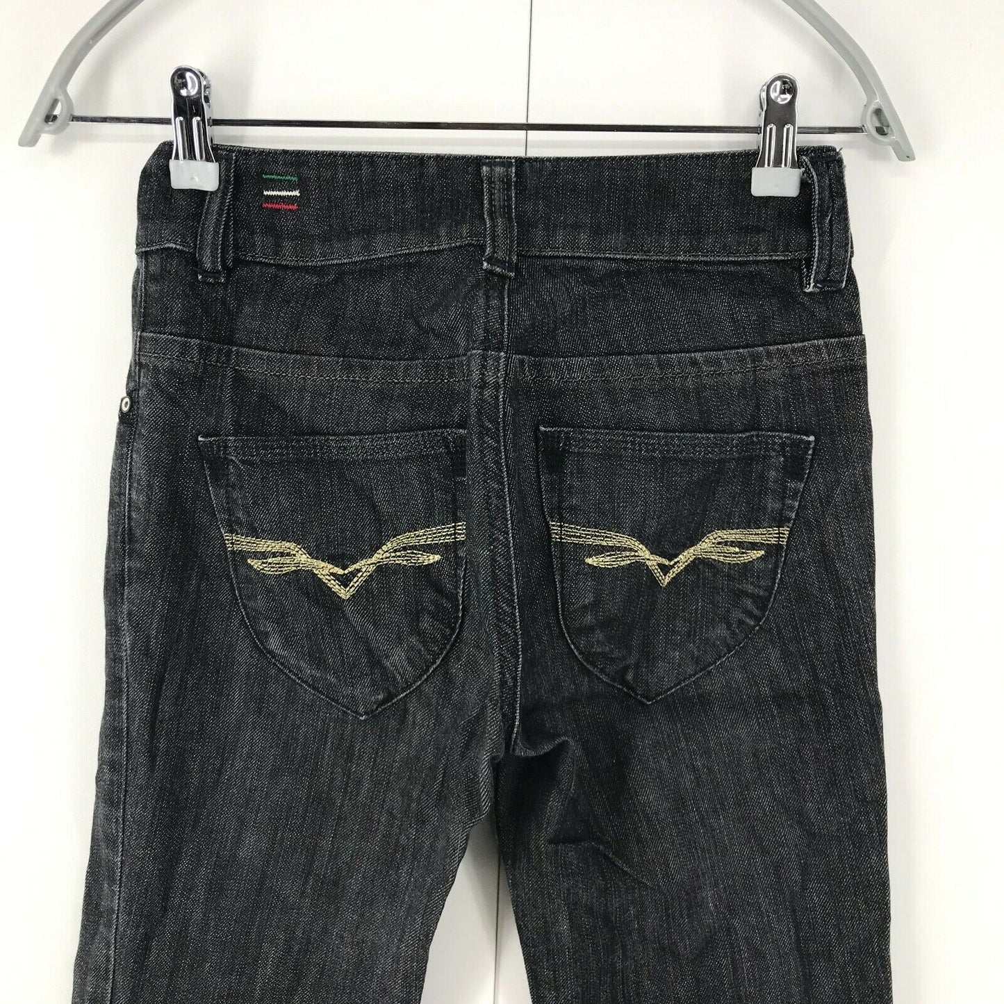 Diesel BRUCKE Femme Jean Slim Coupe Droite Gris Foncé W25 L30 Fabriqué En Italie