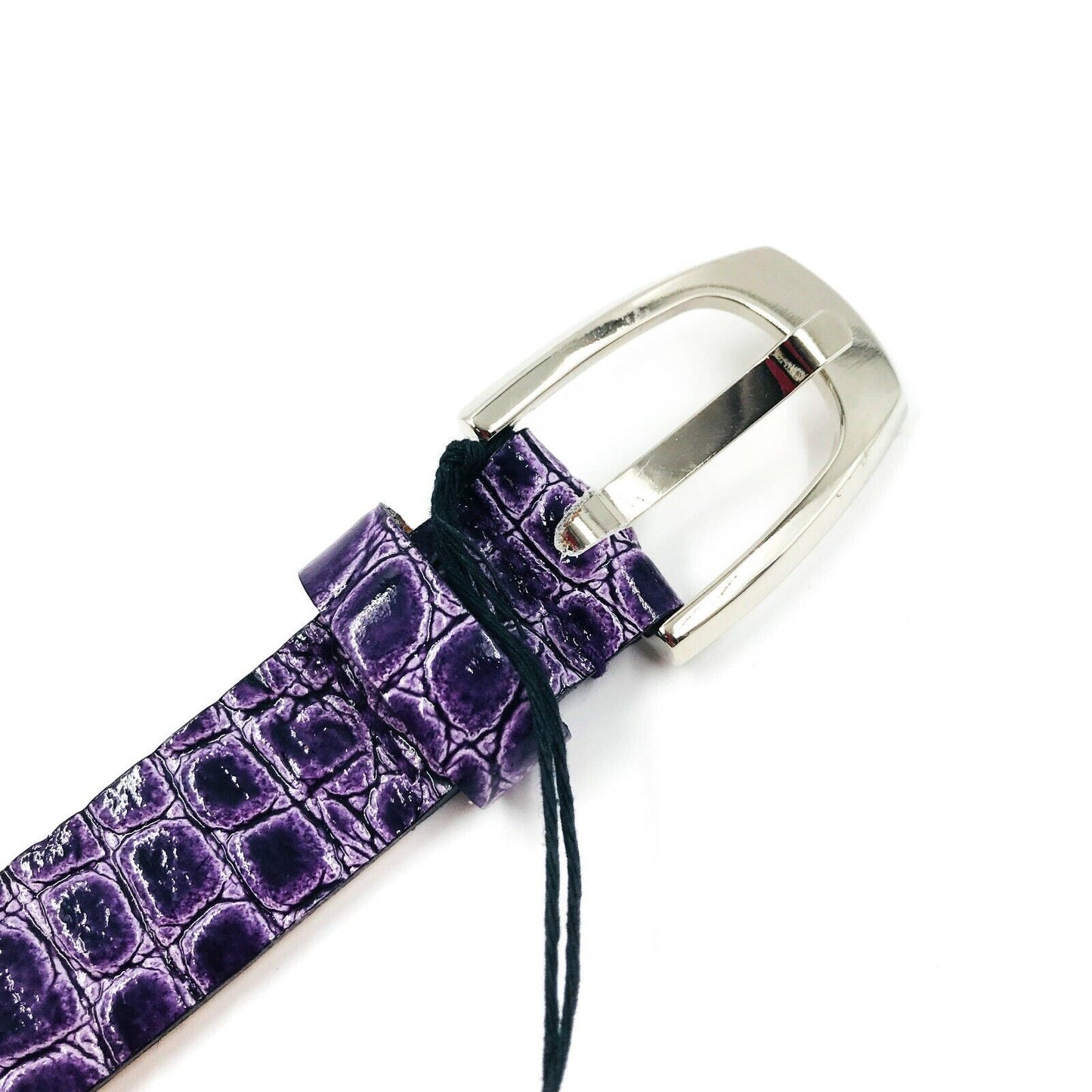 PERSONA Designer Purple Slim Leather Belt Size 29