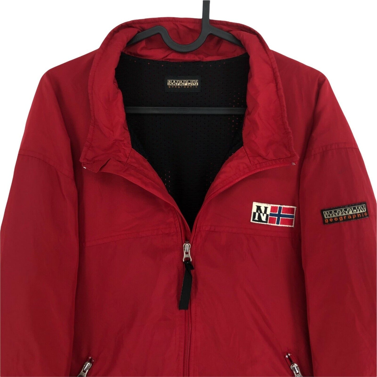 NAPAPIJRI Red Windbreaker Coat Jacket Size M