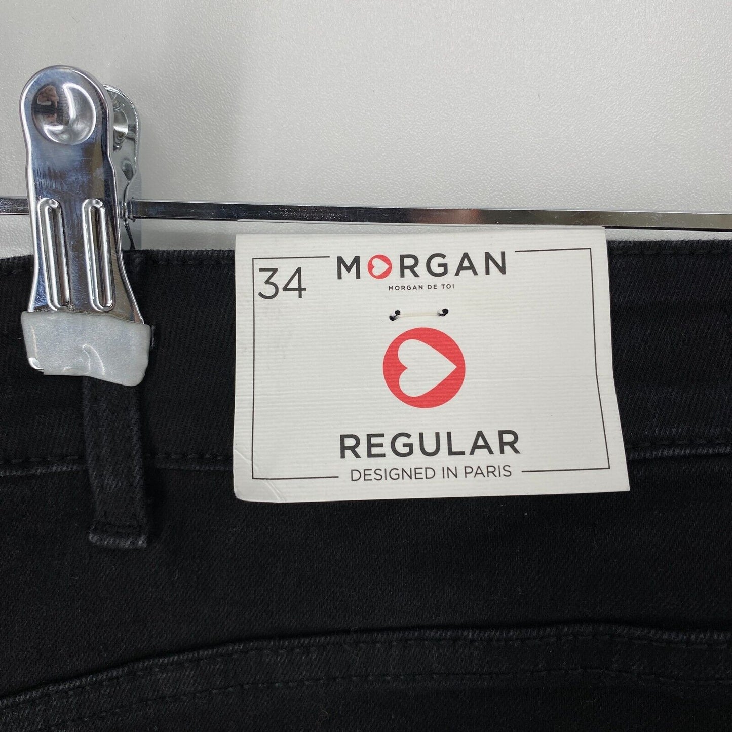 MORGAN DE TOI Women Black Regular Straight Fit Jeans EUR 34 W24