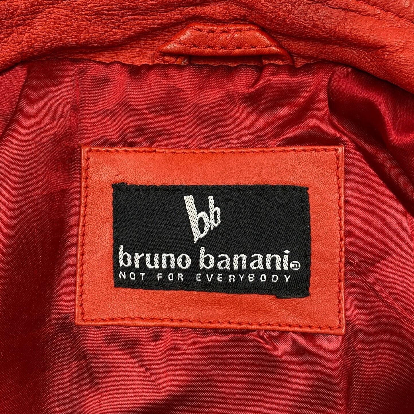 BRUNO BANANI Orange 100% Leather Jacket Size EU 42 UK 14 US 12