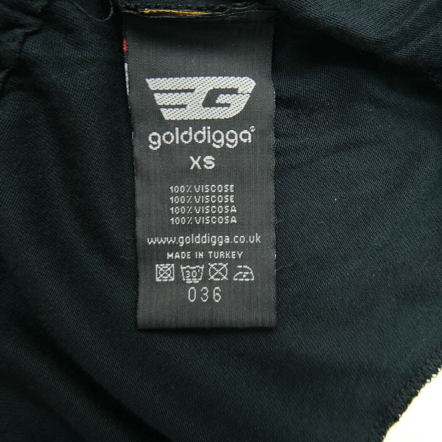 GOLDDIGGA Schwarz Gold Tank Top Bluse Größe XS