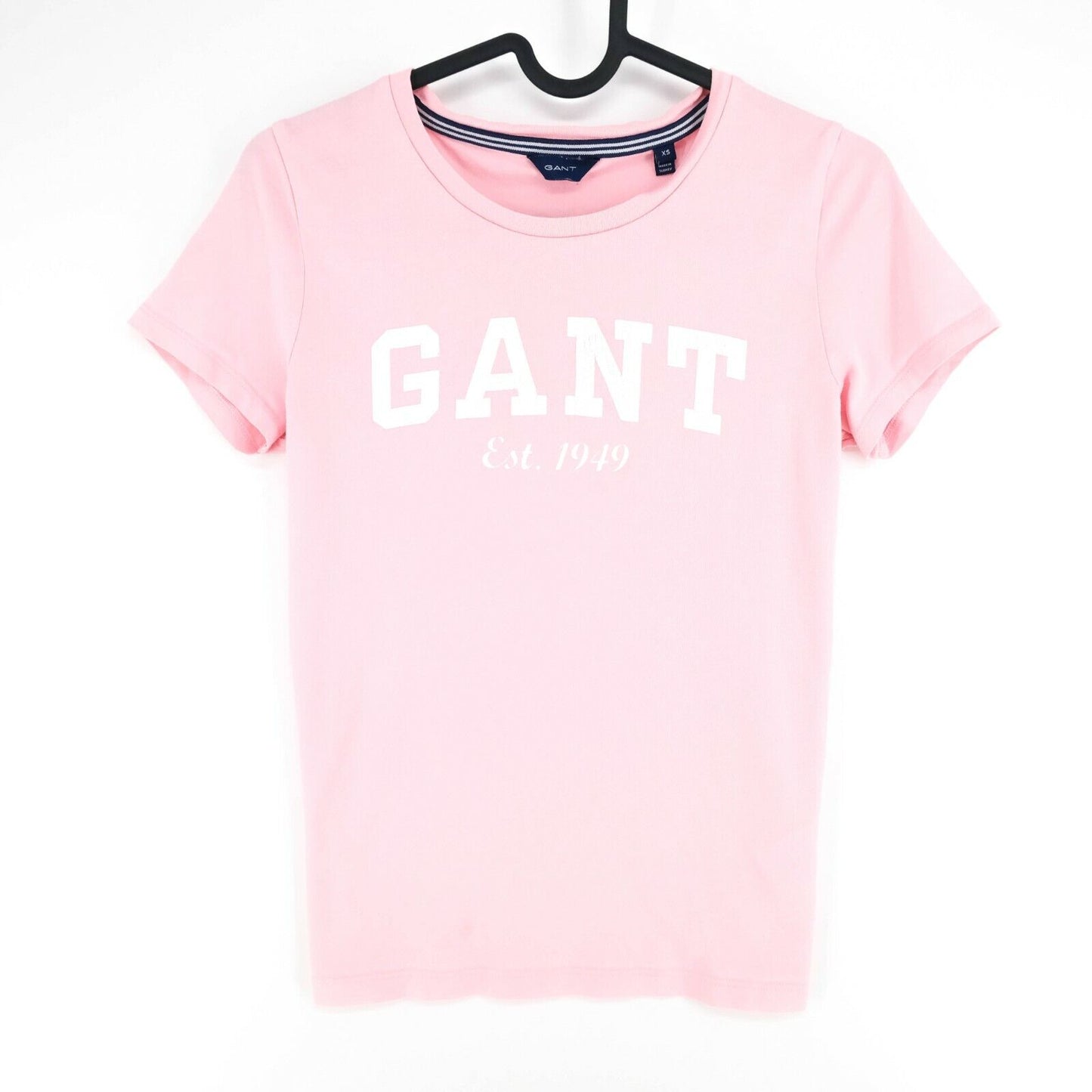 GANT Pink Big Logo Crew Neck T Shirt Size XS