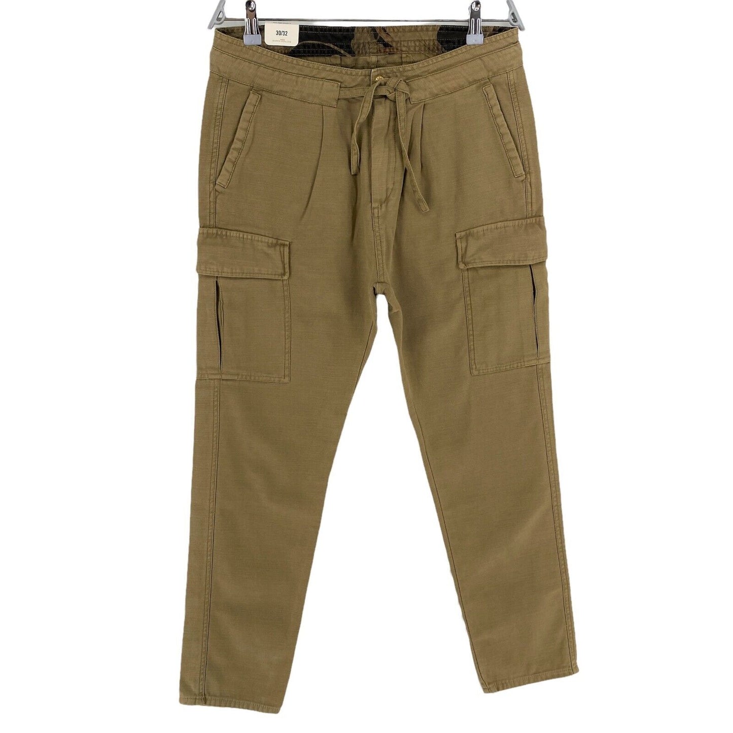 Pantalon cargo ample coupe fuselée marron Scotch &amp; Soda, prix conseillé de 109 €, taille W30 L32