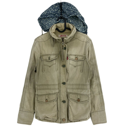 LEVI'S Beige 100% Cotton Hooded Jacket Size S