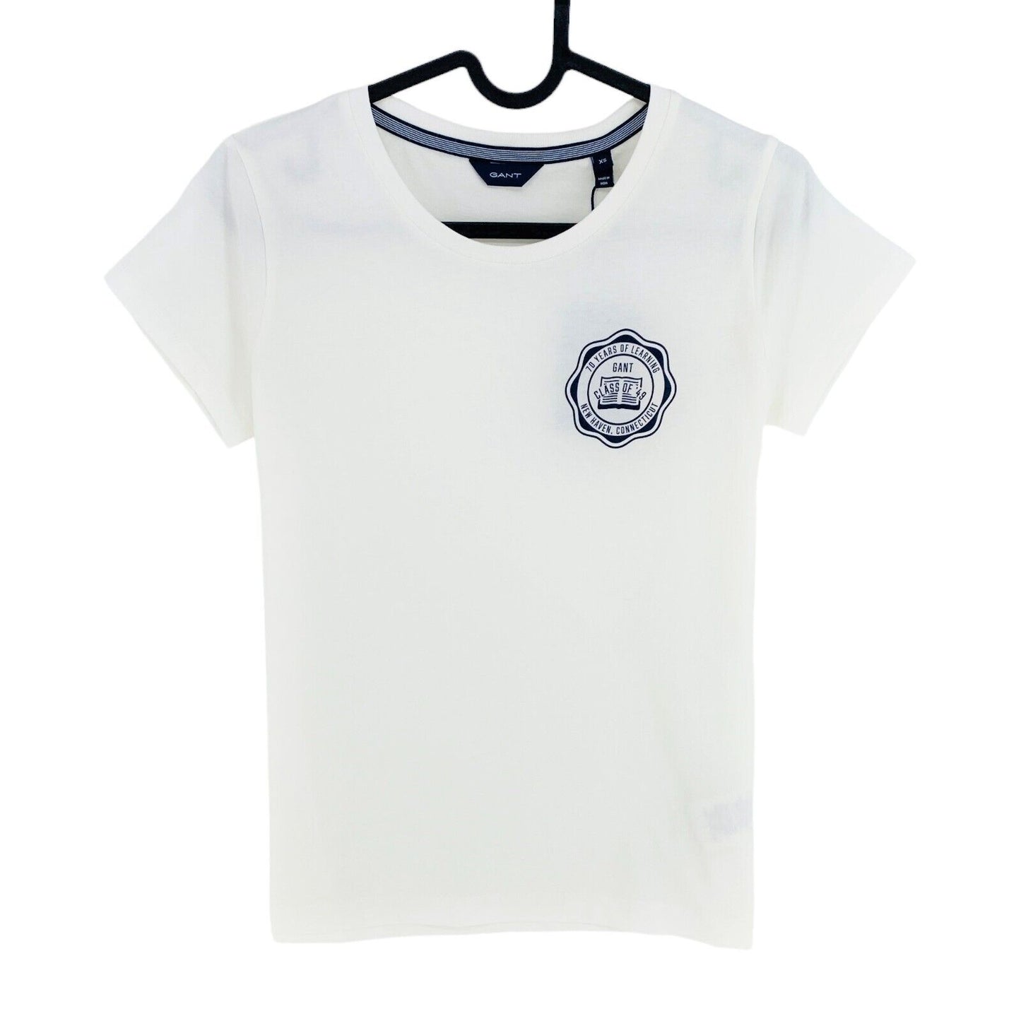 GANT Blanc PR Anniversaire Ras du Cou T-shirt Taille XS