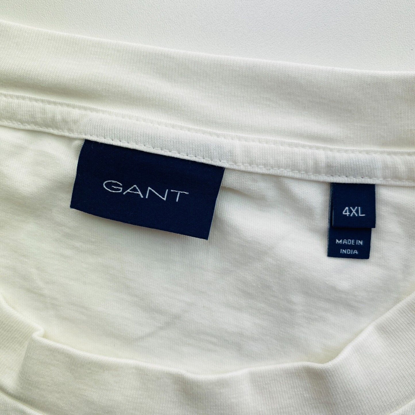 GANT White Tonal Archive Shield Crew Neck T Shirt Size 4XL