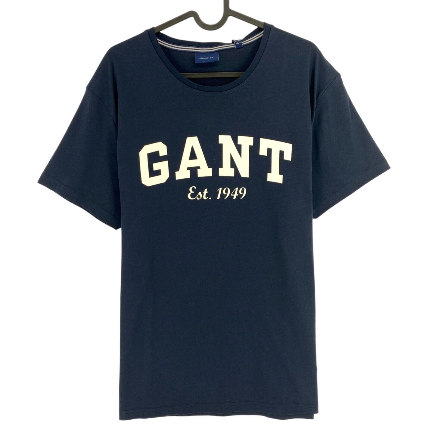 GANT T-shirt à col rond avec logo bleu marine Taille L