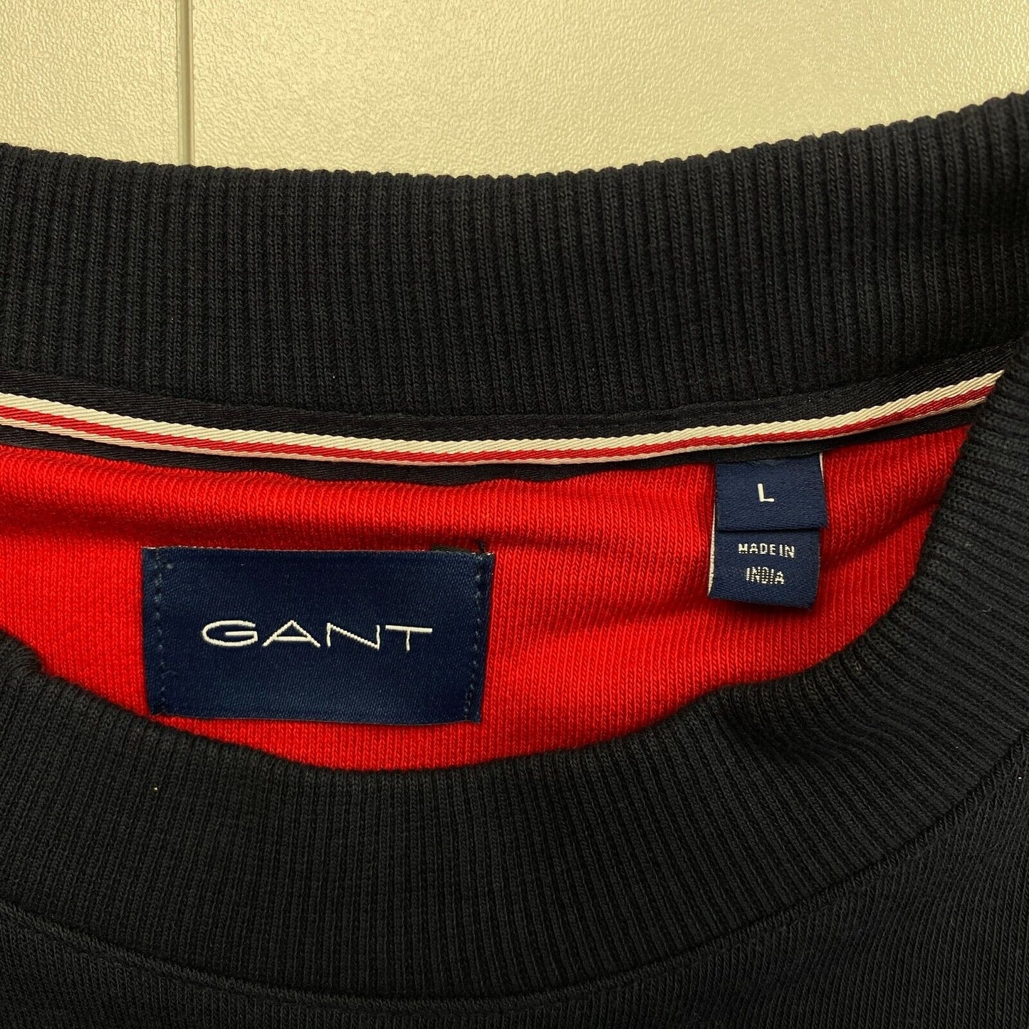 GANT Navy Blue Banner Shield Crew Neck Jumper Sweater Size L