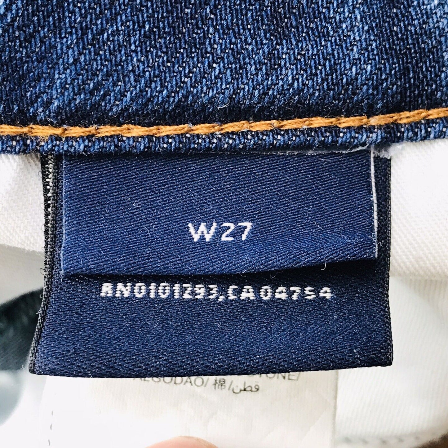 145 € GANT Femme Bleu Coupe Droite Regular Jean Court Déchiré En Détresse W27