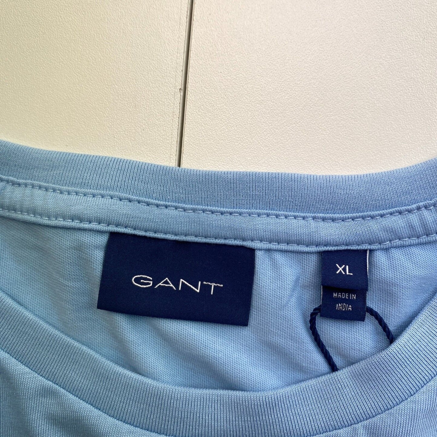 GANT Men Light Blue Original Crew Neck Short Sleeves T-Shirt Size XL