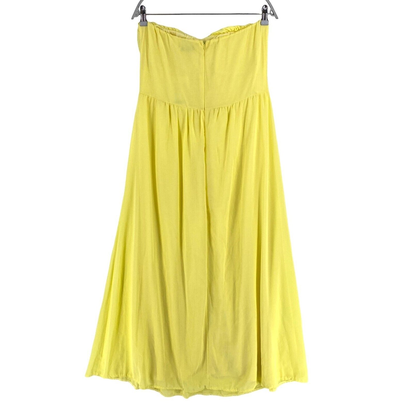 LOLA LIZA Women Yellow Flared Sweetheart Dress Size EU 44 UK 16 US 14