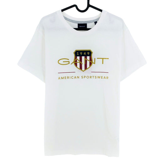 GANT T-shirt à col rond blanc Archive Shield taille M