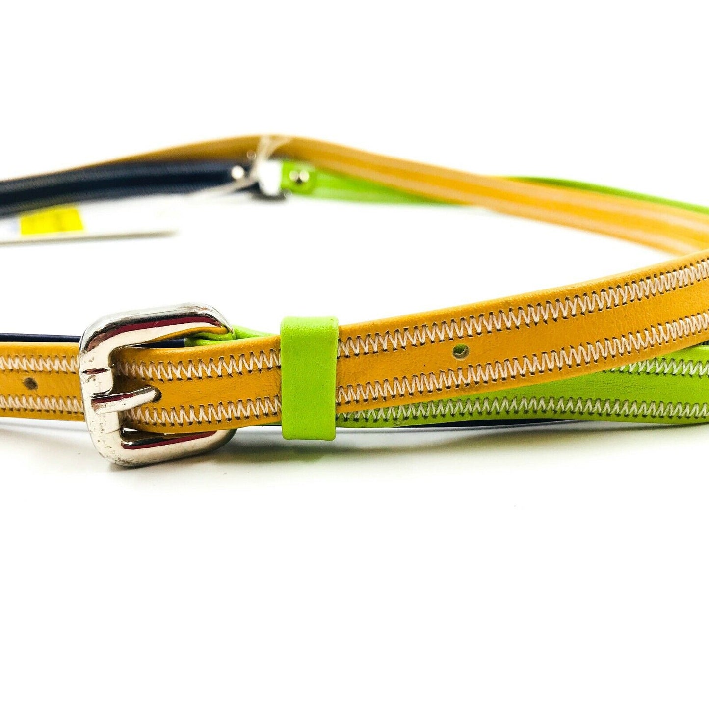 LAK Multicoloured Wrap Around Thin 100% Leather Belt One Size