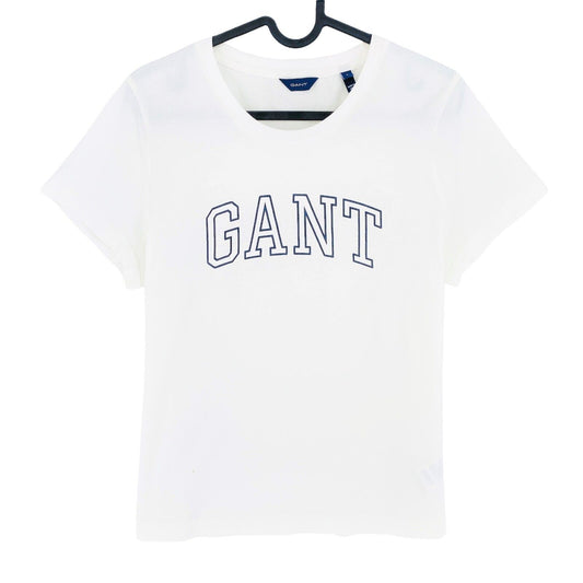 GANT White Arch Outline Crew Neck T Shirt Size L