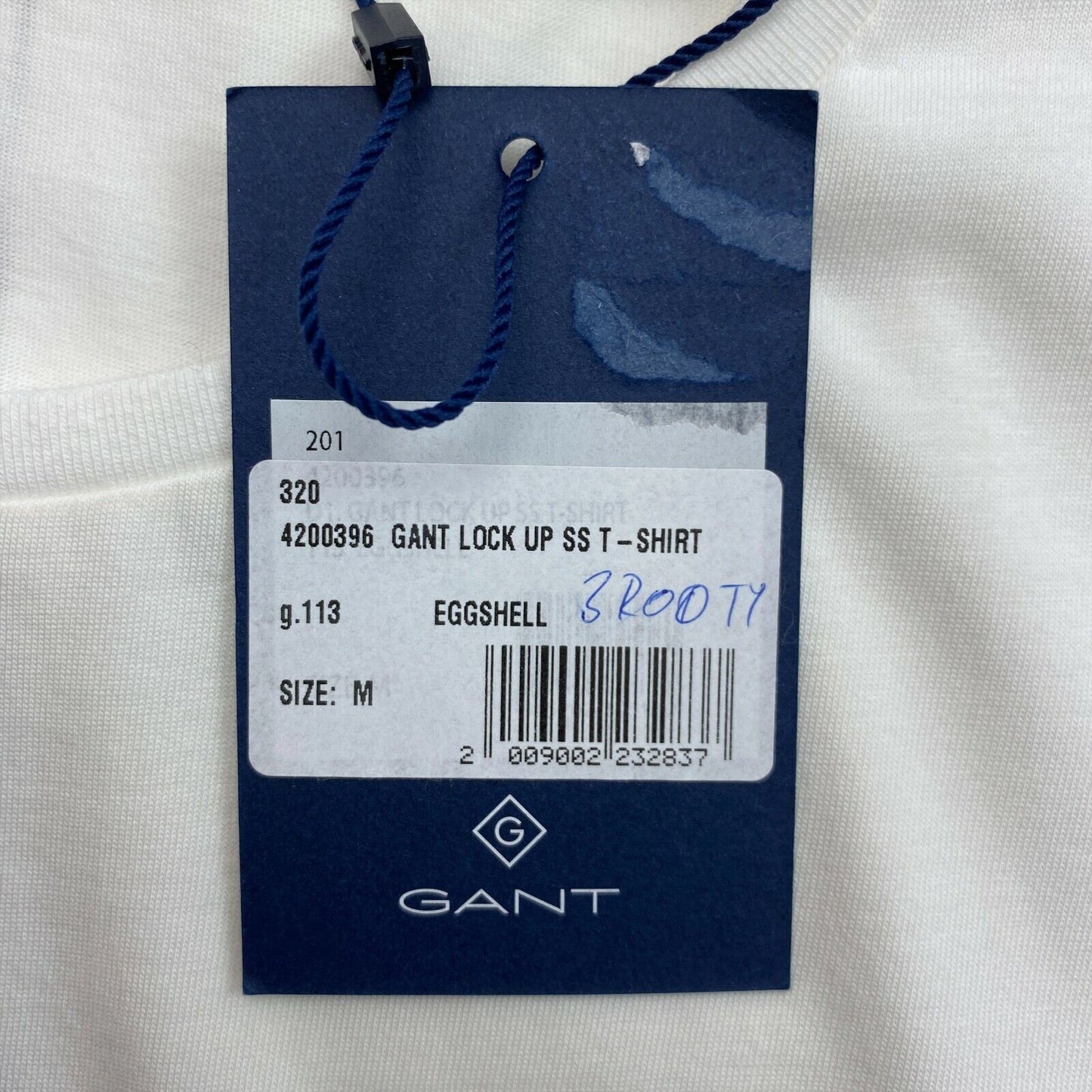 GANT Weißes Lock Up T-Shirt mit Rundhalsausschnitt, Größe M