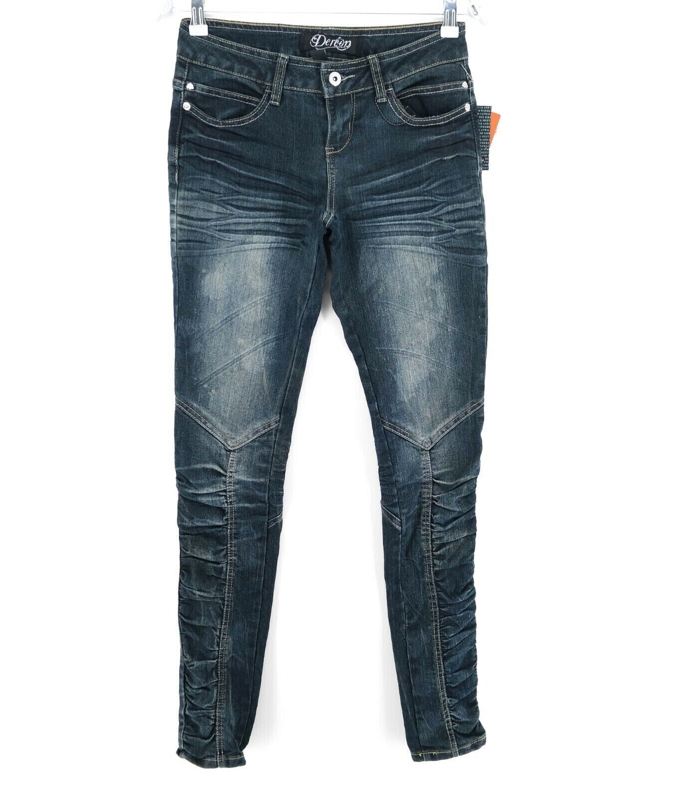 UVP €108 DEREON Dunkelblaue Skinny Fit Jeans Gr. 7/8 W29