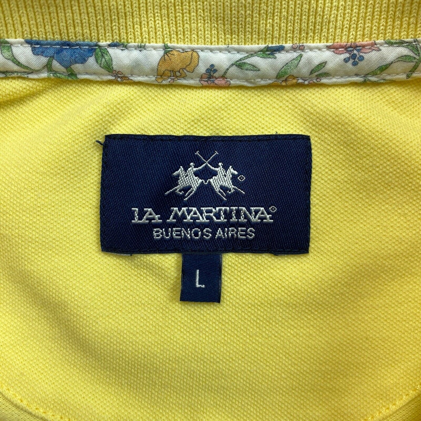 LA MARTINA Yellow Short Sleeves Polo Shirt Size L