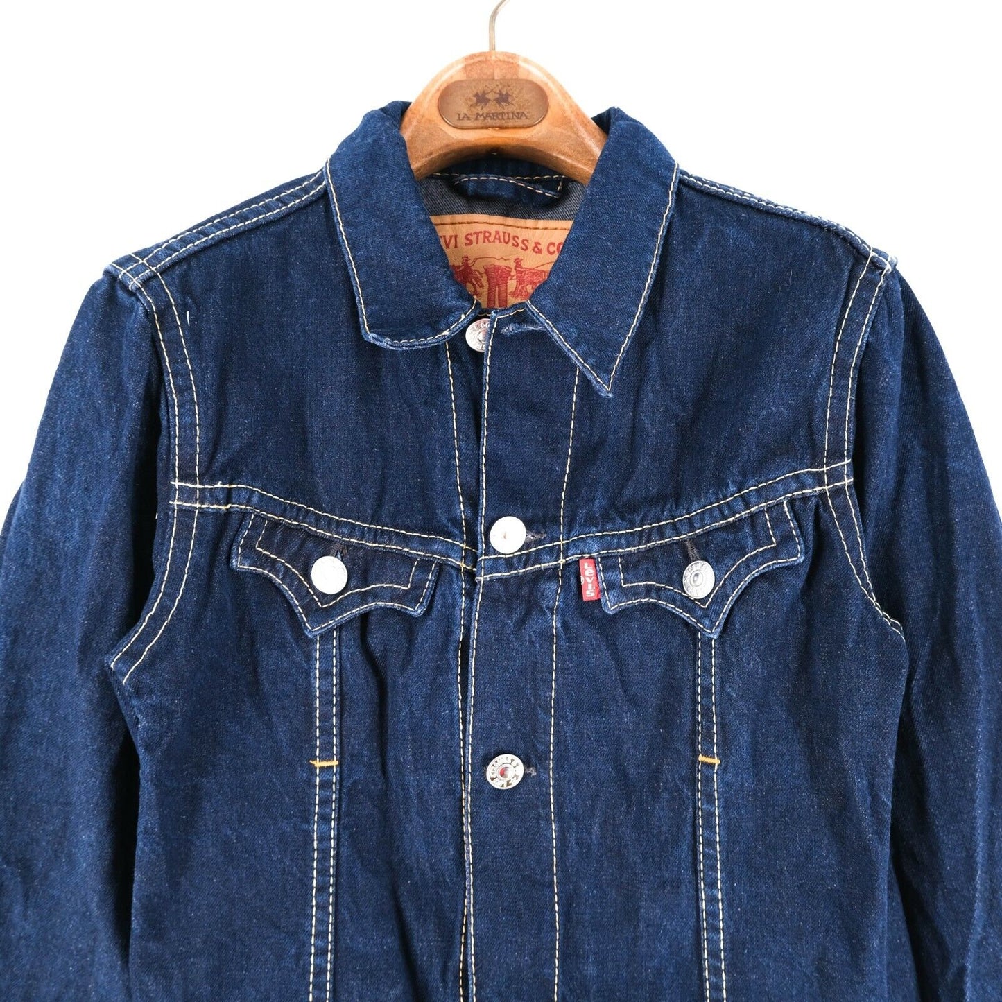 Levi's 70925 Ladies Vintage Blue Denim Jeans Western Jacket Size S