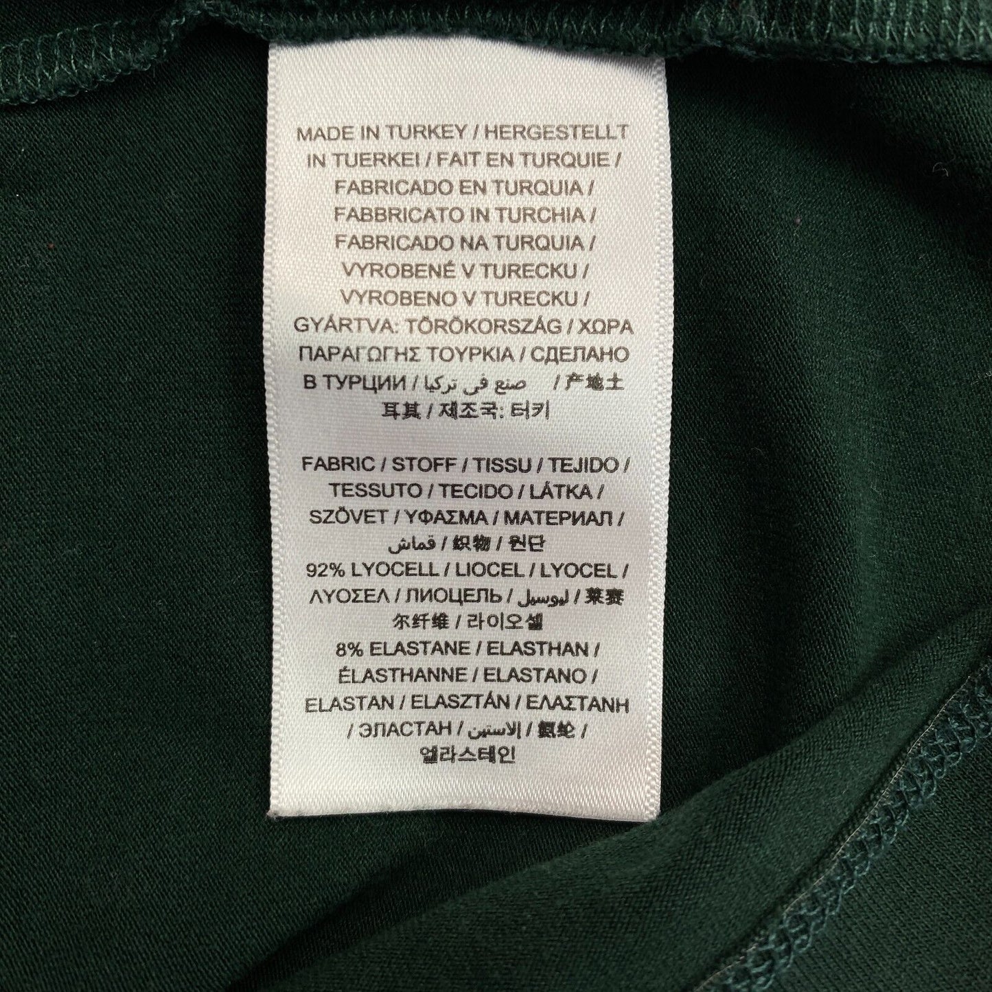 GANT T-shirt à manches longues et col roulé en jersey vert foncé taille XS