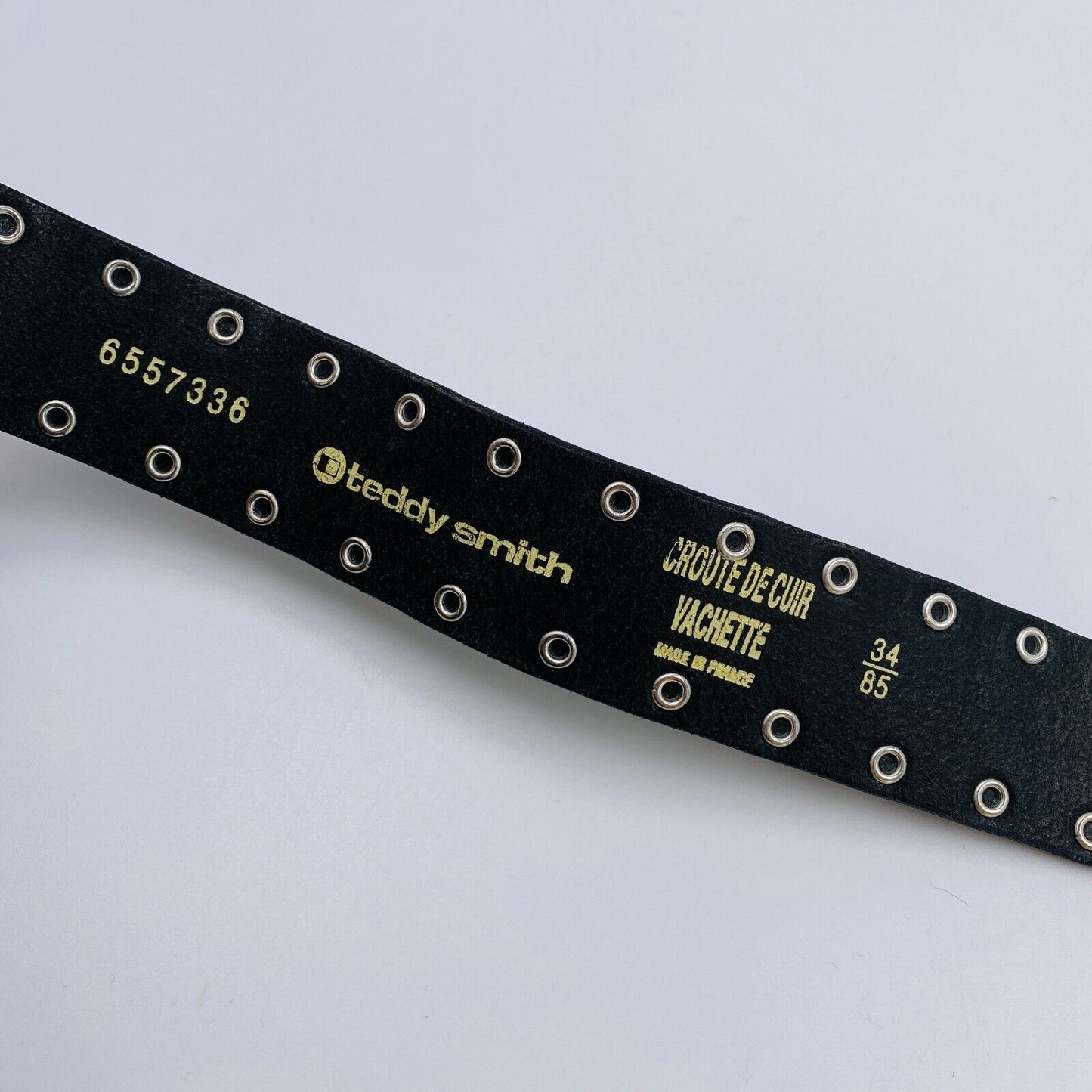 Teddy Smith Black With Studs Leather Belt Size 85 cm 34 in.