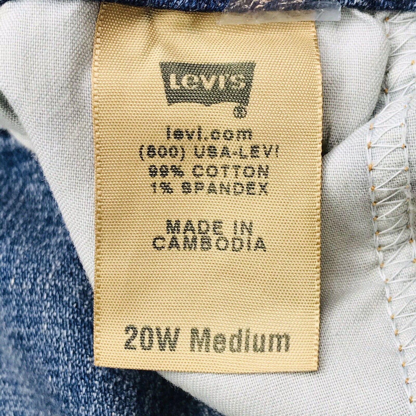 Vintage Levi's 590 Women Blue Stretch Relaxed Bootcut Fit Jeans 20W M / W41 L34