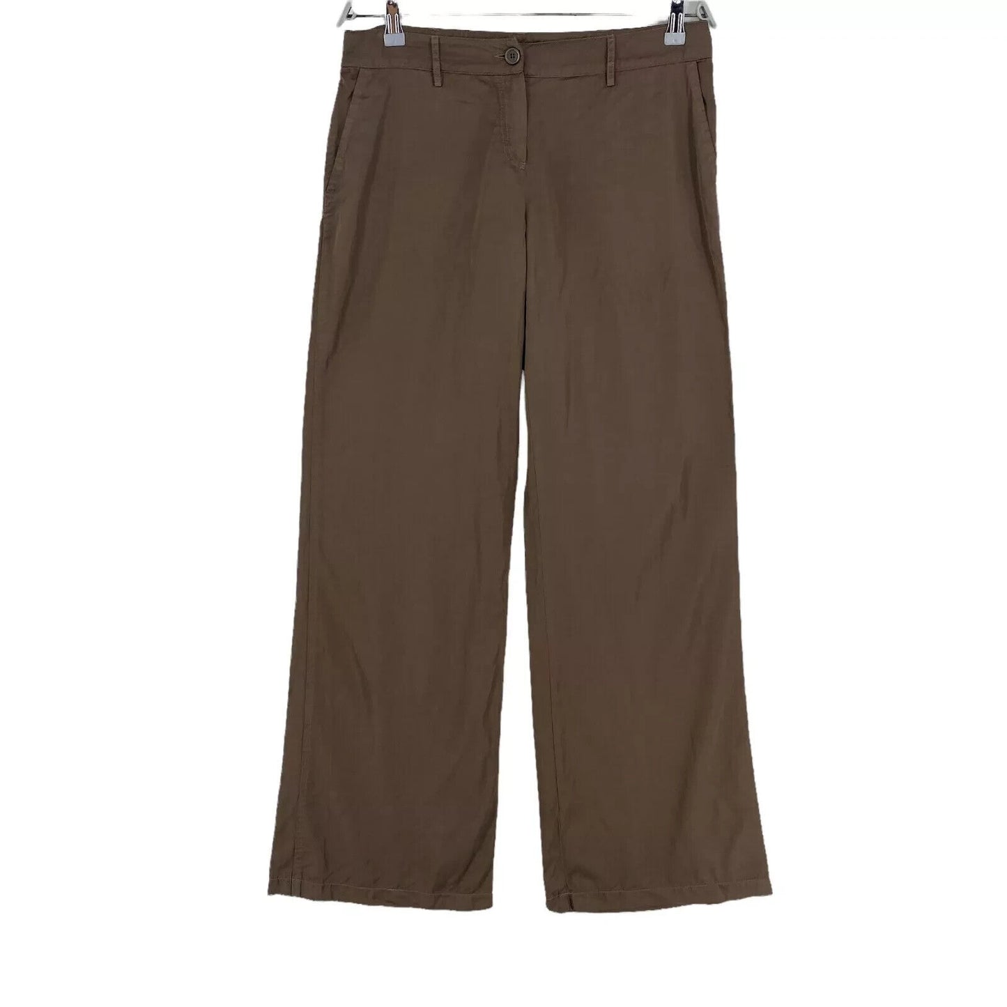 RRP €239 LIU JO Women Brown Wide Leg Pants Trousers Size EUR 42 W31 L34