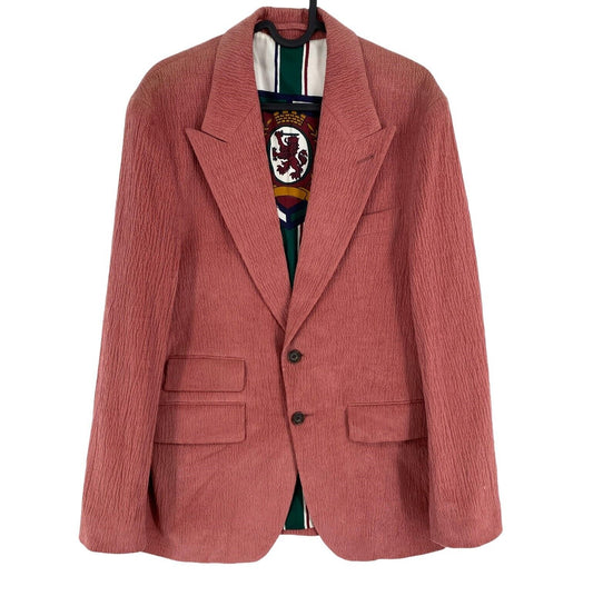 TOMMY HILFIGER Costume Blazer En Velours Côtelé Rose Foncé Taille EU 46 UK/US 36