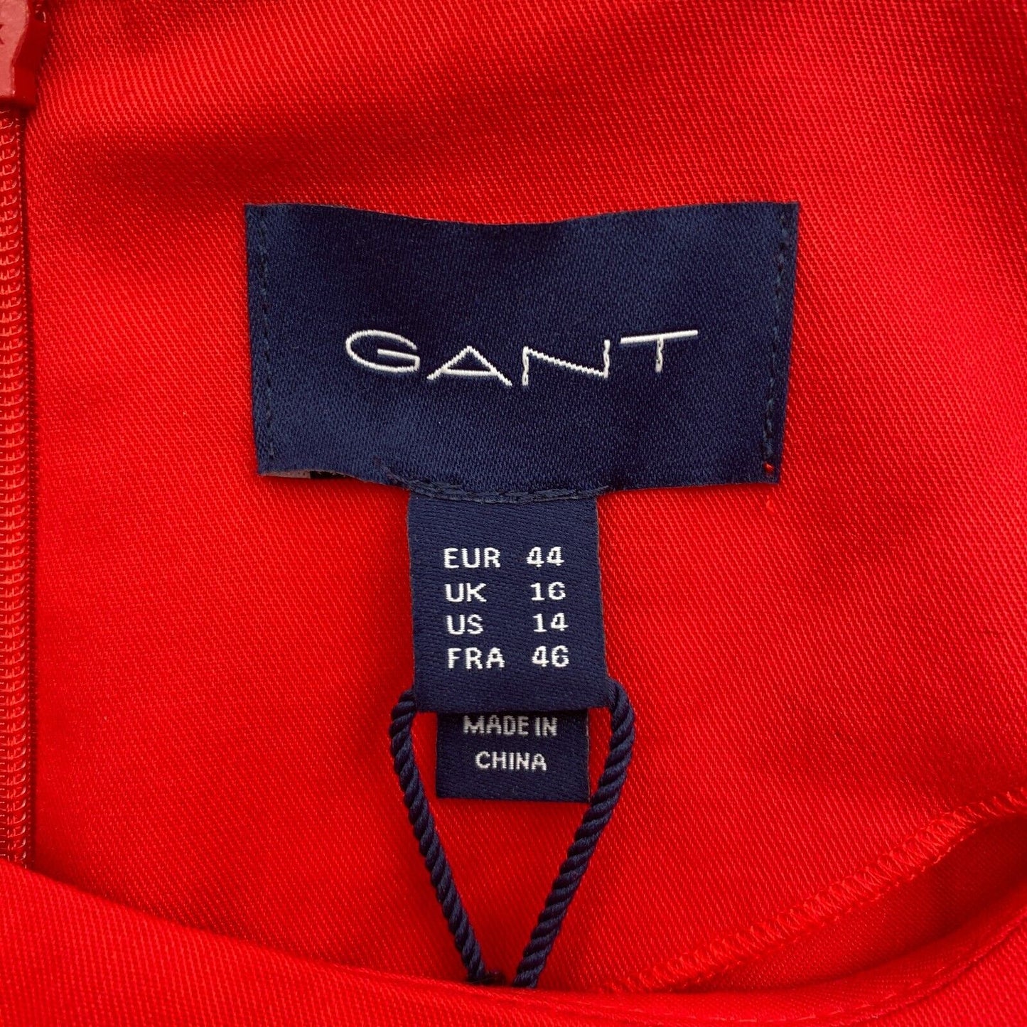 GANT Women Red Twill Knee Dress Size EU 44 UK 16 US 14