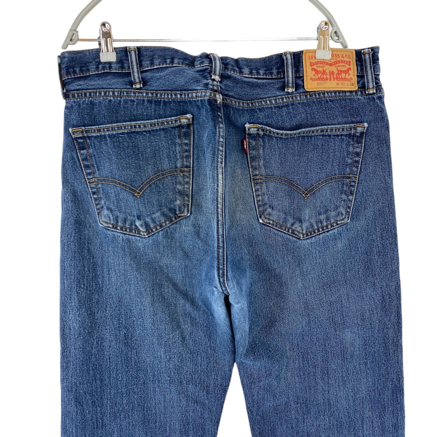 Levi's 505 Blue Regular Straight Fit Jeans W38 L32