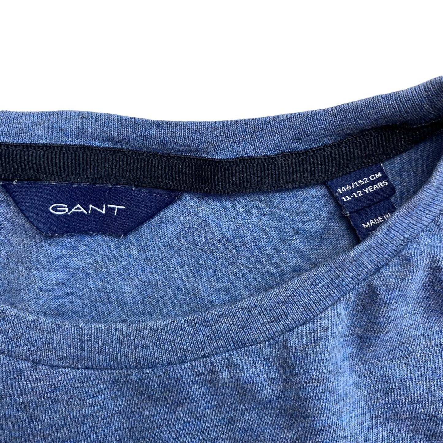 GANT T-shirt bleu à col rond pour garçon Taille 11-12 ans 146/152 cm