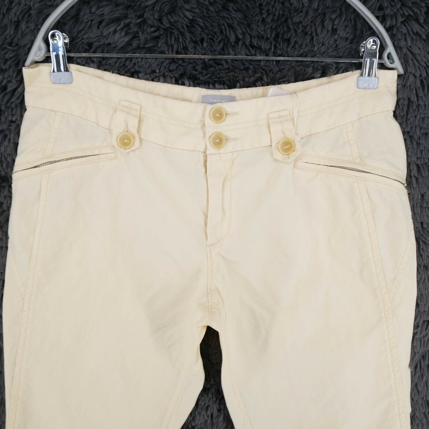 STEFANEL Beige Chino Cropped Capri Pants Trousers Size EU 42 UK 12 US 10