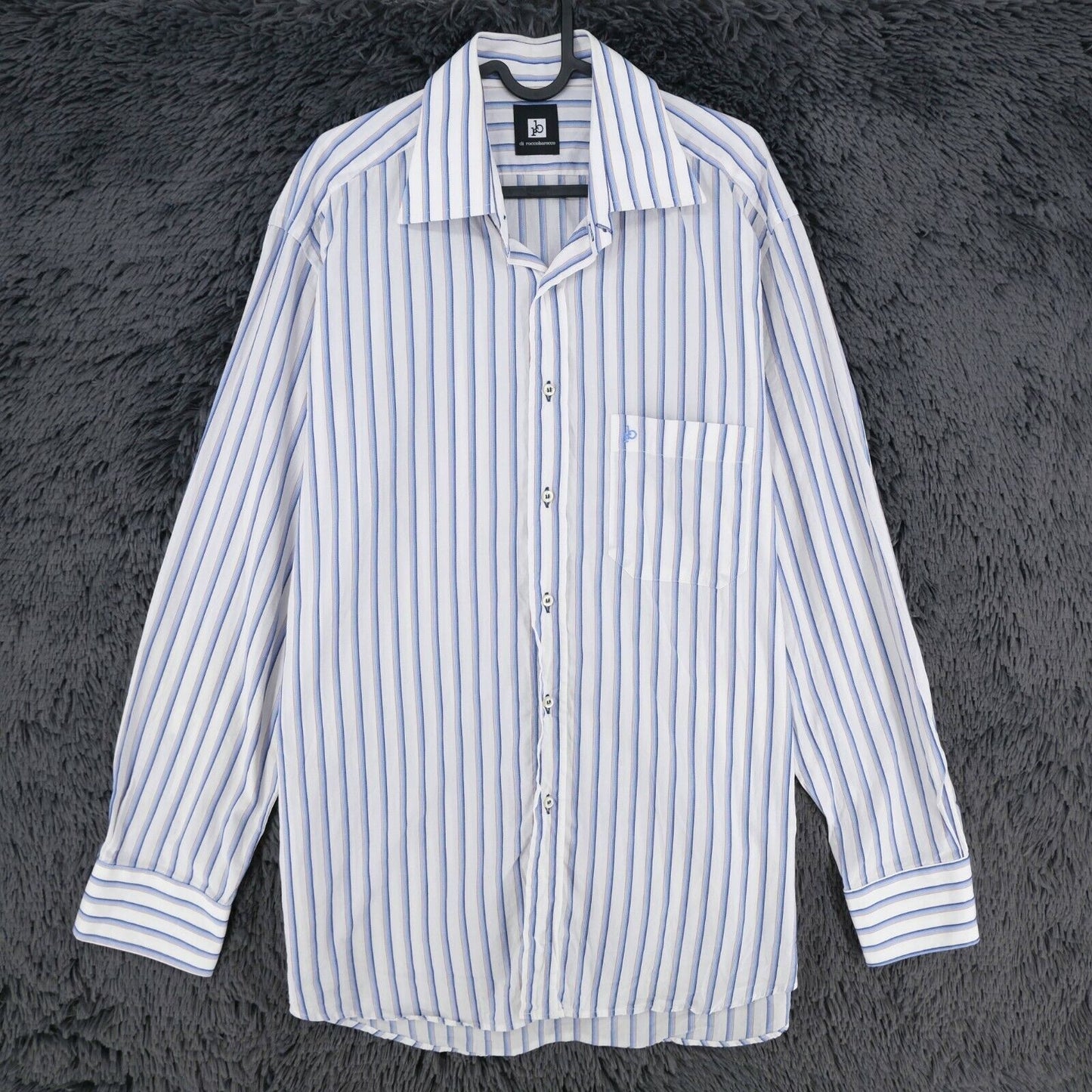 ROCCOBAROCCO White Striped Shirt Size 17 43