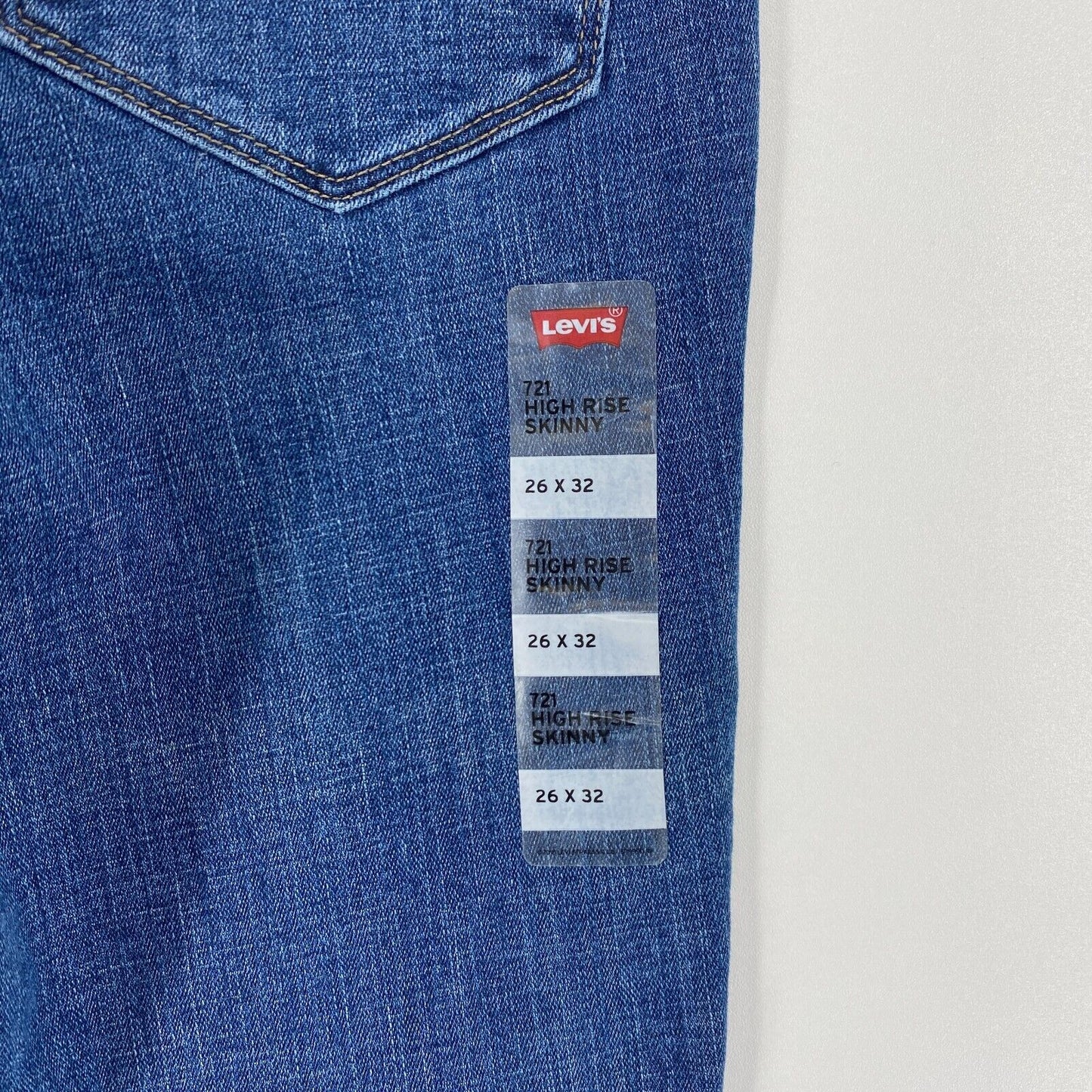 Levi's 721 Damen Jeans mit hoher Taille und Skinny-Fit, Blau, W26 L32