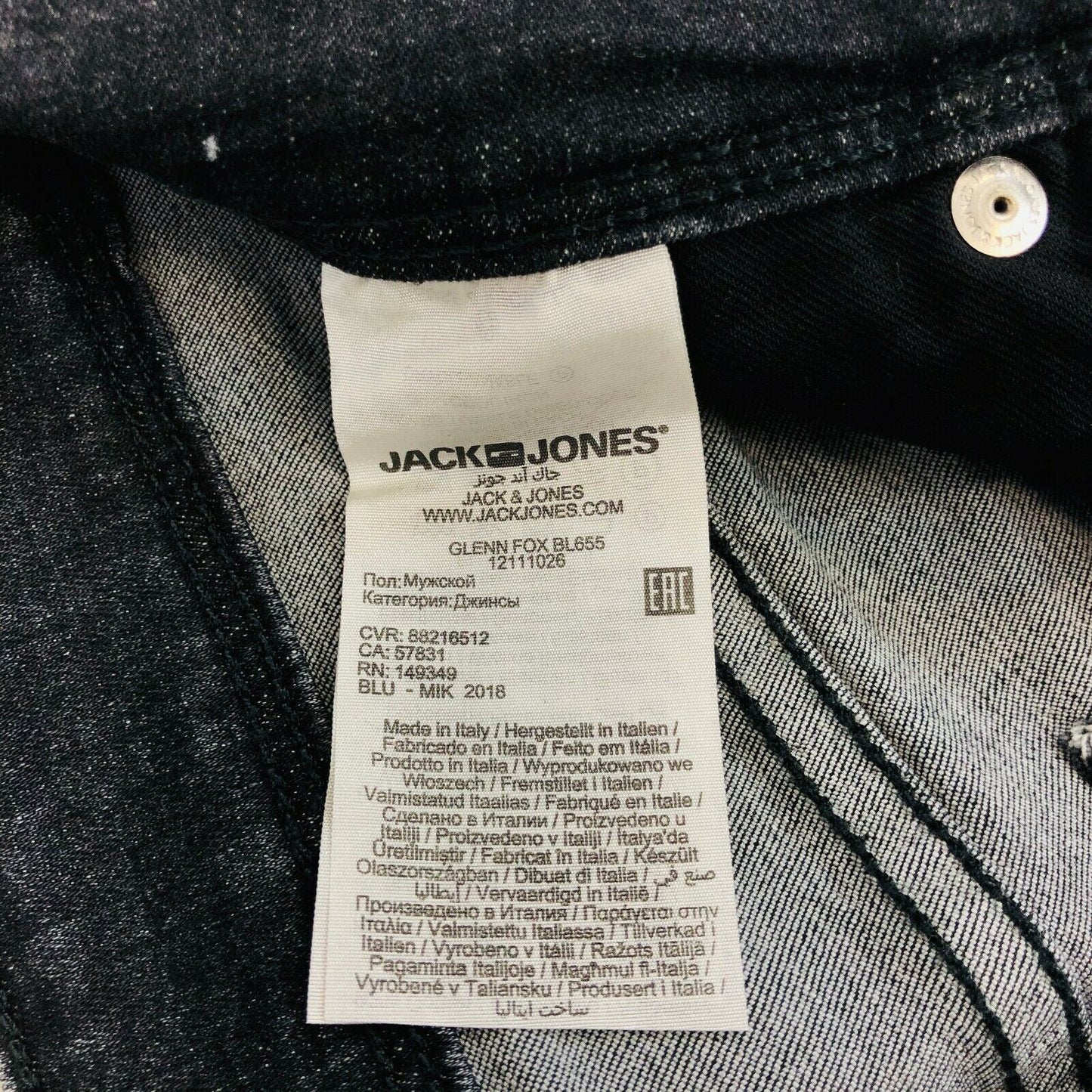 Jack & Jones Men‘s GLENN Slim Fit Low Rise Grey Jeans Size W28 L32