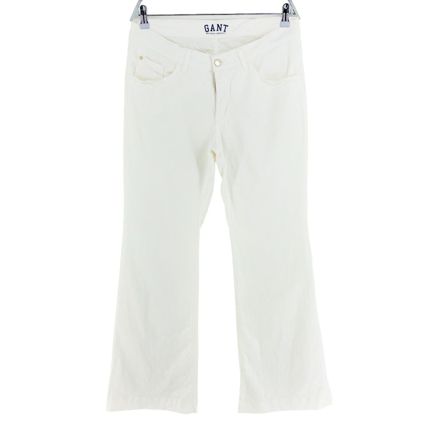 GANT Women White Flared Chino Pants Trousers Size W29 L34