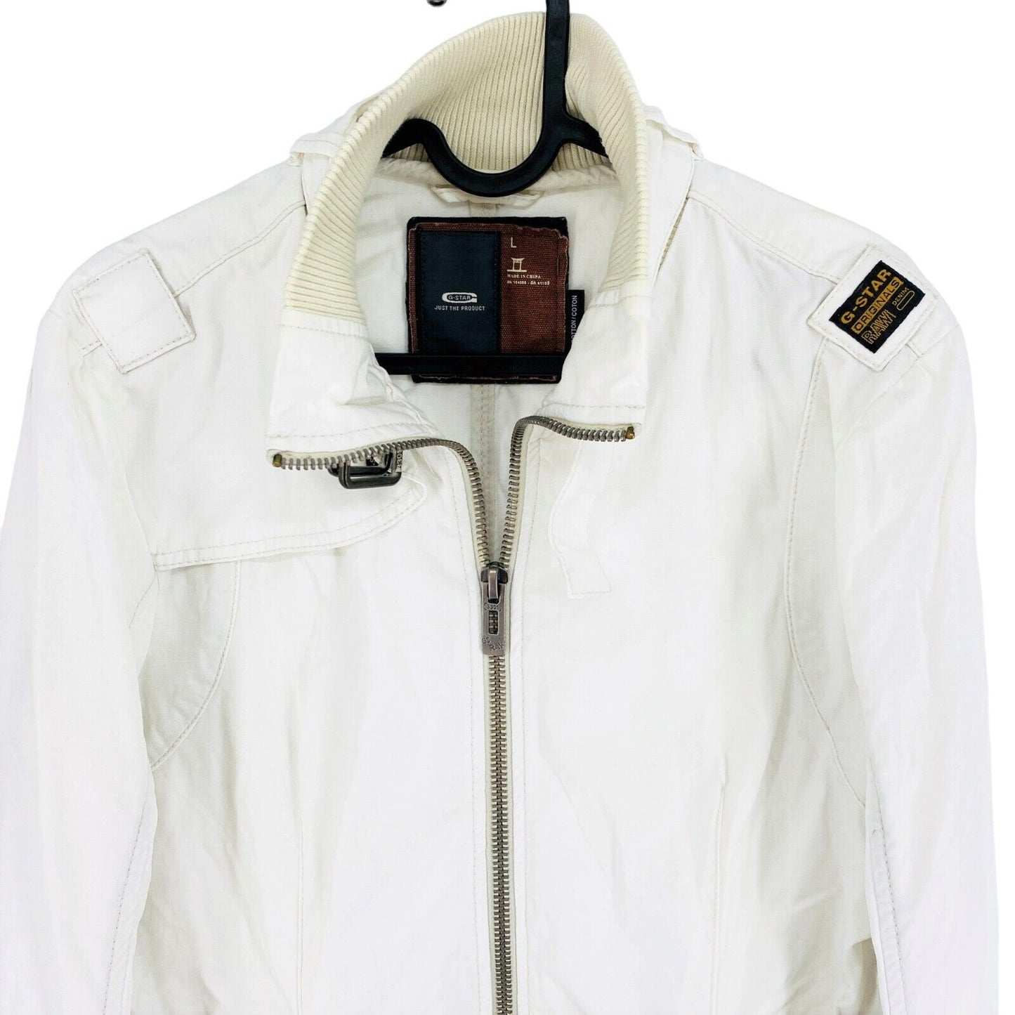 G-Star RAW White 100% Cotton Rourke Jacket Coat Size L