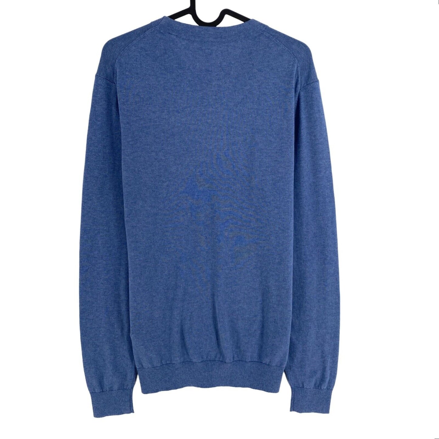 GANT Blue Cotton Cashmere Crew Neck Sweater Jumper Size M