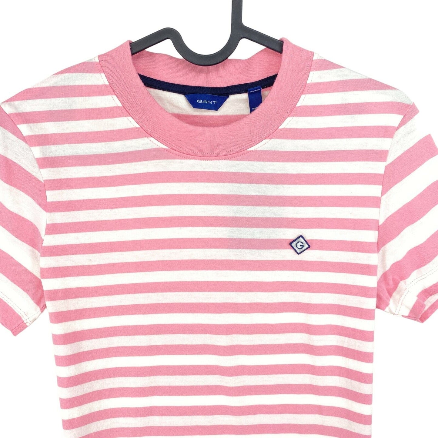 GANT Pink Striped Crew Neck T Shirt Top Size XS