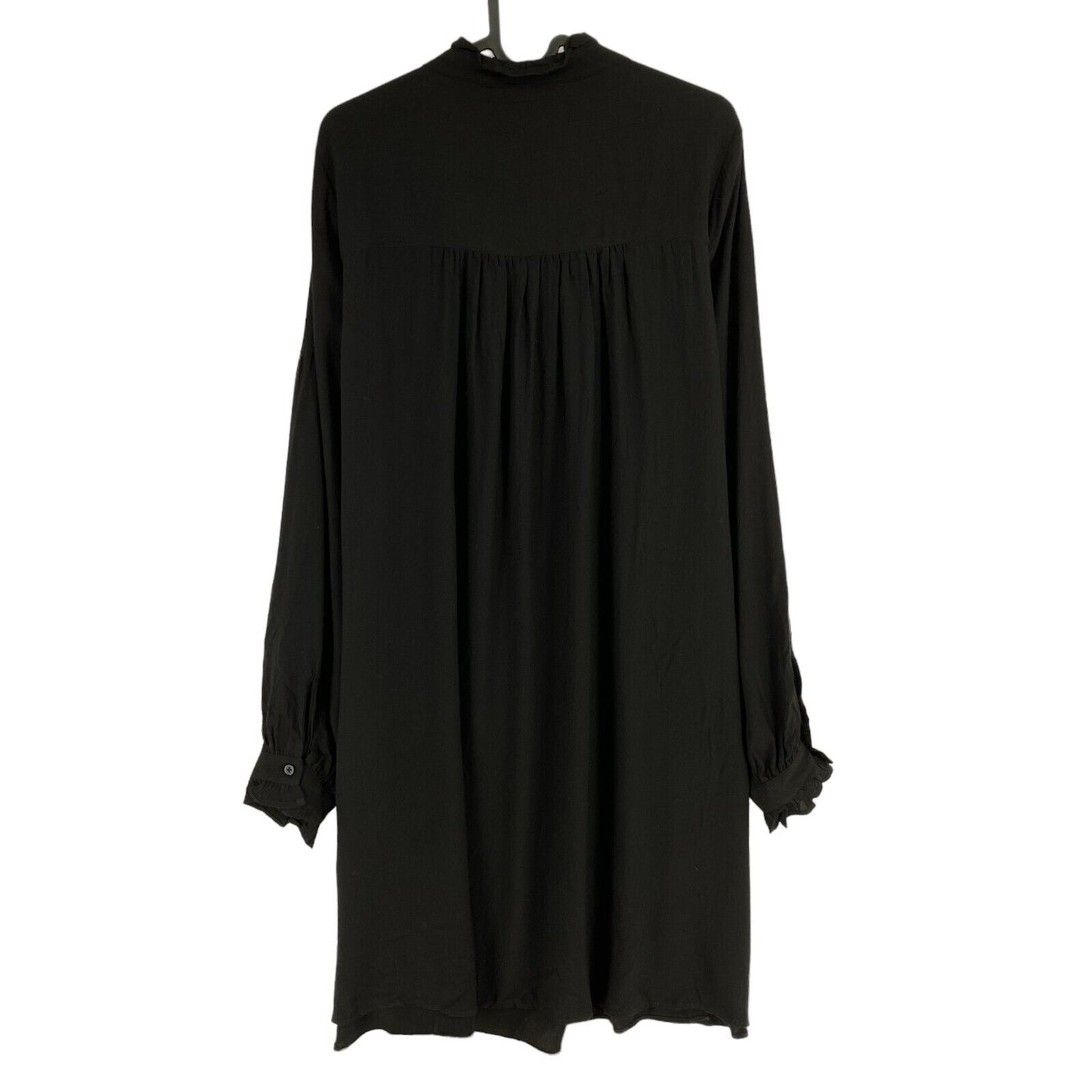 LA MARTINA Women Black High Neck Long Sleeves Flared Dress Size 4 / L