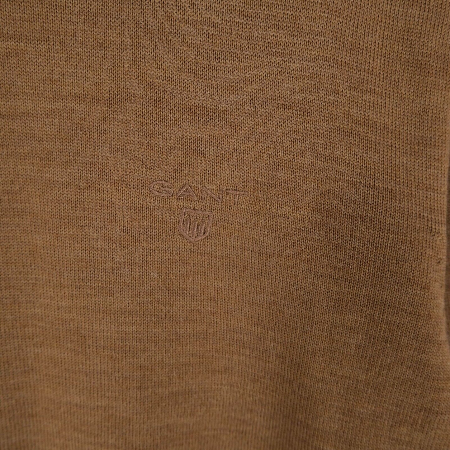 GANT Brown Fine Merino Crew Neck Jumper Pullover Sweater Size M