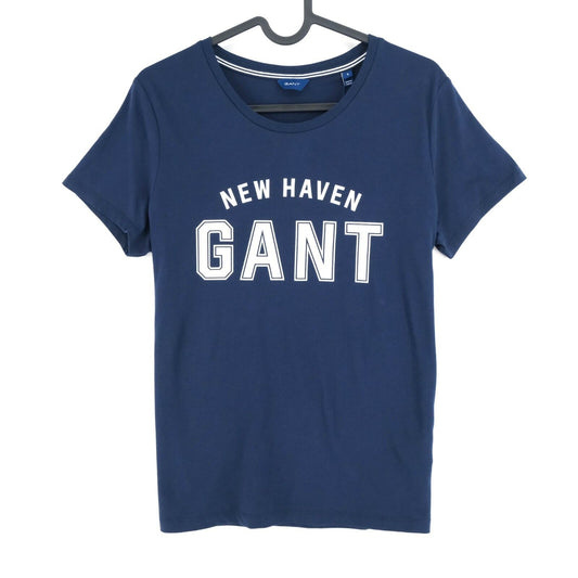 GANT Navy Blue Big Logo Crew Neck T Shirt Size S