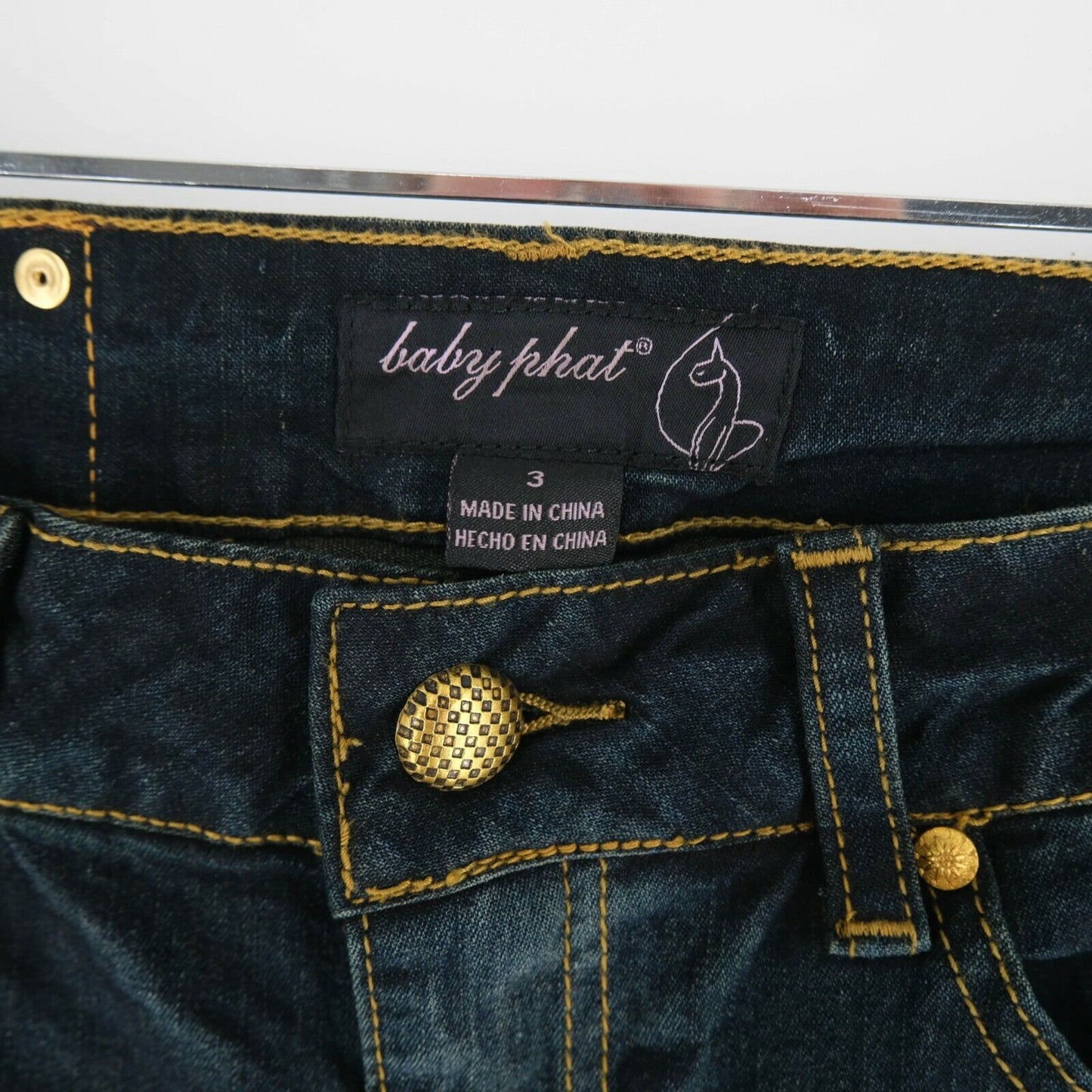 BABY PHAT Dark Blue Skinny Jeans Size 3 - W27