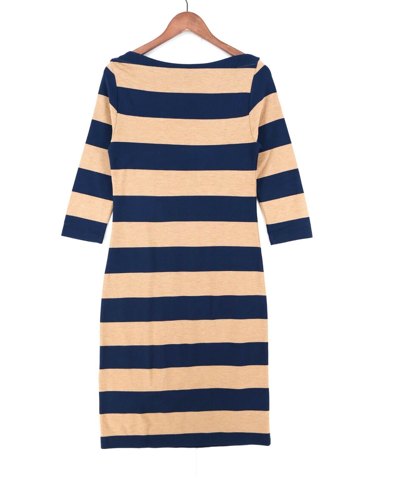 GANT Designer Striped Viscose Blend Boat Neck Dress Size S