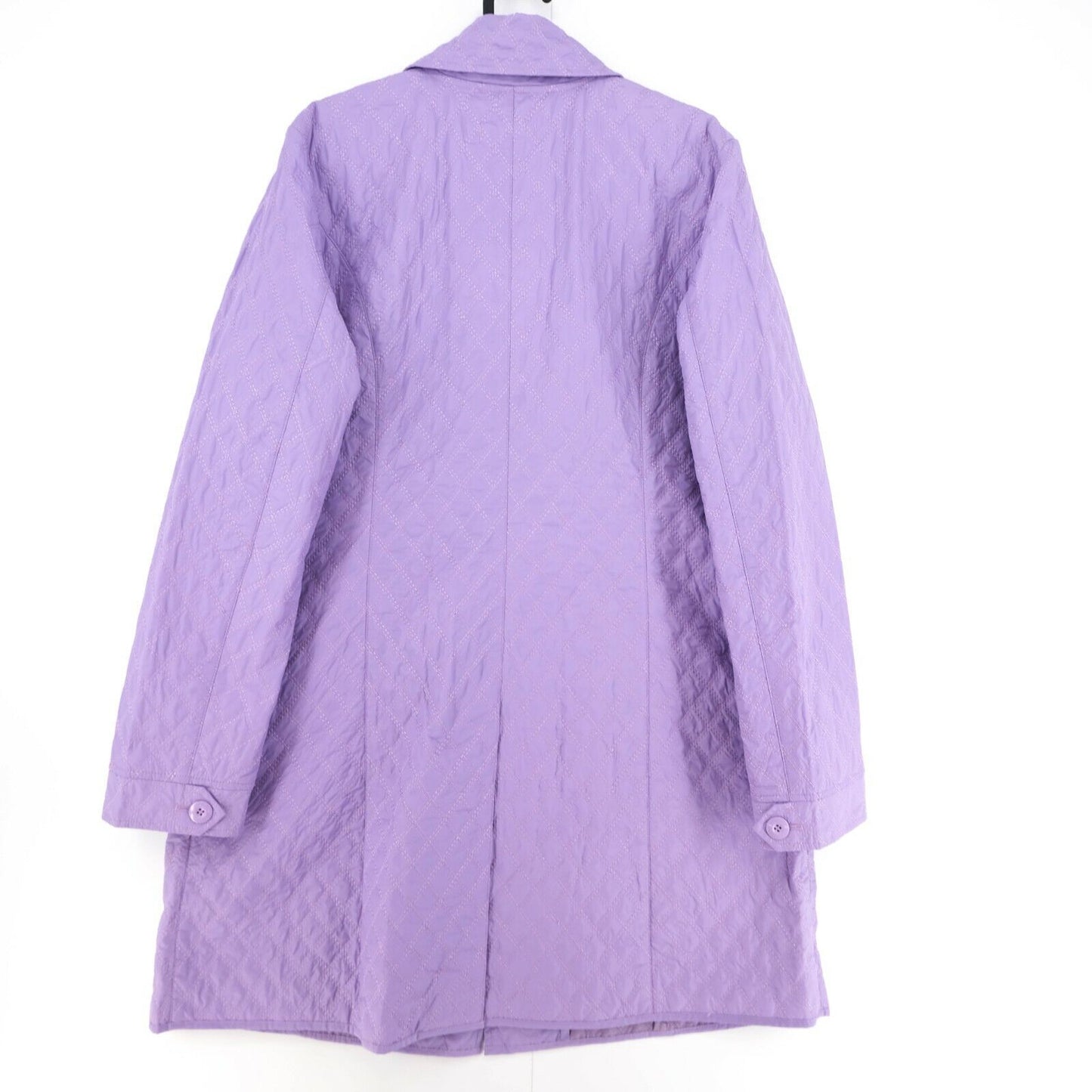 RRP €205 PERSONA Purple Mid Length Rain Coat Jacket Size EUR 38 UK 10 US 8