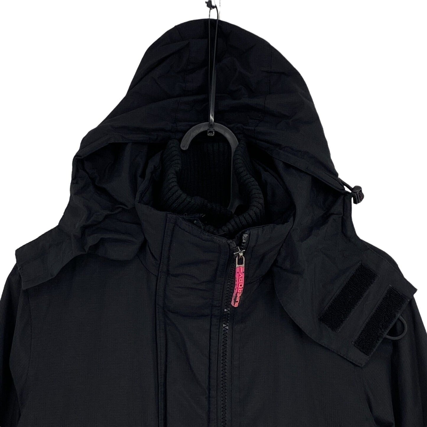 SUPERDRY The Windcheater Black Hooded Jacket Size XS