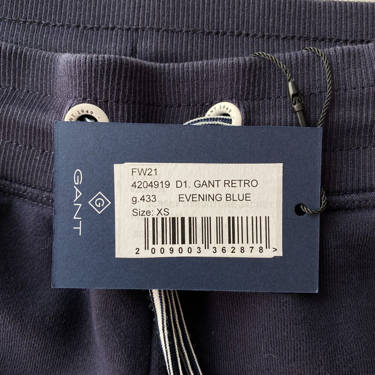 GANT Women Dark Blue Regular Fit Sweat Trousers Size XS